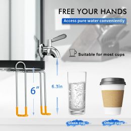 Gereedschap Detacheerbaar waterfilterstandaard 9,5 x 6 inch roestvrijstalen aanrechtstandaard voor zwaartekracht gevoed waterfilter emmer water dispenser