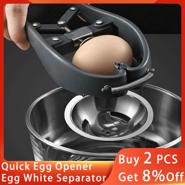 Outils d'oeuf Cutter Cutter Easytouse 304 ouvre-coquille en acier inoxydable ouvre-œufs d'oeuf rapide ouvre-œufs de cuisine gadgets