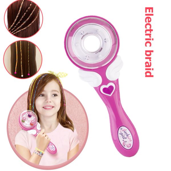 Herramientas Trenzador de cabello automático eléctrico Máquina de rodillo de tejido de cabello DIY Rollo de tejido giratorio Herramientas de peinado de trenzado trenzado Chica para regalo