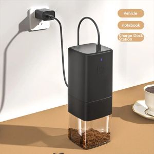 Outils Moulin à café électrique à bavure réglable taille de mouture USB rechargeable petit broyeur à bavure conique automatique moulin à grains de café