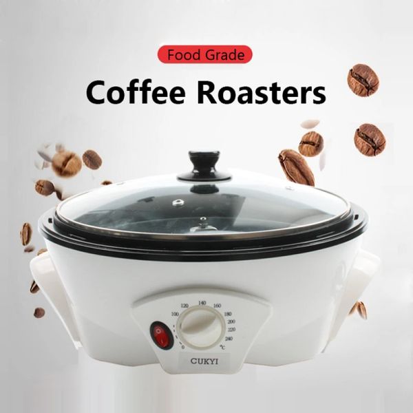 Herramientas Máquina eléctrica para tostar granos de café 110V 220V Recubrimiento antiadherente Tostador de café Secado de granos para el hogar Máquina para hacer palomitas de maíz Herramienta para hornear