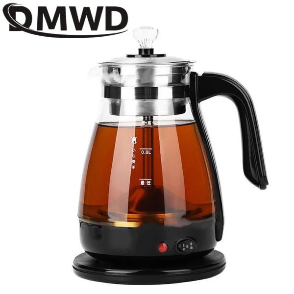 Herramientas Hervidor eléctrico Cafetera Tetera Cervecera Black Pu 'er Hervidores de vidrio Tetera de vapor Salud automática Infusor de té Olla Juego de ebullición 1L