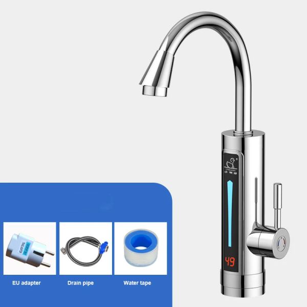 Outils chauffe-eau électrique affichage de la température cuisine robinet d'eau chaude instantanée sans réservoir 3300w 220v