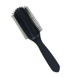 Gereedschap Europese stijl Zwarte kappersborstel Kam 9 Lijntanden Ontmoet haarkam met Ball Tip Pro Hair Pomade -borstel voor Haistyling
