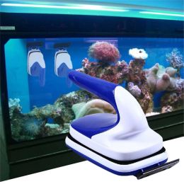 Outils Brosse de nettoyage magnétique flottante pour aquarium, grattoir à algues en verre, outils de nettoyage de vitres, brosse magnétique de nettoyage pratique