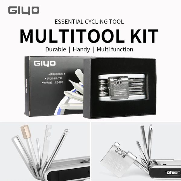 Outils Giyo 12 en 1 vélo multitool portable hexadéciques HEX TOURNES ALLEN TOURNIVERSES TOUR LEVER TOUIL