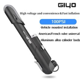 Gereedschap GIYO Originele Fiets Inflator Outdoor Accessoires Barometer Mini Draagbare Pomp Voor Schrader Franse SV AV PV FV 231109