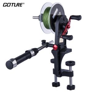 Outils Goture Enrouleur de ligne de pêche à grande vitesse Système de bobine de bobine à base fixe à deux points pour moulinet de pêche Spinning/Baitcasting