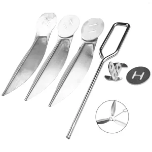 Kit de système d'outils de nettoyage de grilles, pièce de rechange, argent Durable, facile à assembler pour fer à griller Weber