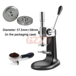 Outils Gzzt Café Tamper 57,5 mm + 58 mm Marteau Pressage pour café et expresso Tapis Poudre Marteau Tampers Machine avec 2 tailles