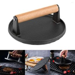 Outils marqueur de hamburger résistant à la chaleur, presse en fer, Gadget de cuisine, pochoir circulaire pour la cuisson à la maison