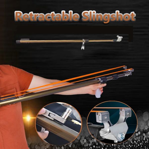 Herramientas Potencia de alta potencia Precisión de disparo Strike Slingshot retráctil plegable tirashot con banda de goma de látex de alta calidad 2020 Nuevo