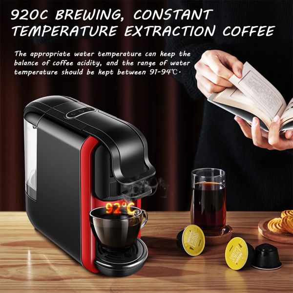 Herramientas Houselin máquina de café de cápsulas múltiples caliente/frío DG Cappuccino Nes cápsula pequeña ESE Pod cafetera molida 19Bar