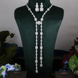 Outils Janekelly 2pcs Bridal Zirconia Full Jewelry Ensembles pour femmes, Dubai Nigeria CZ Crystal Wedding Bijoux