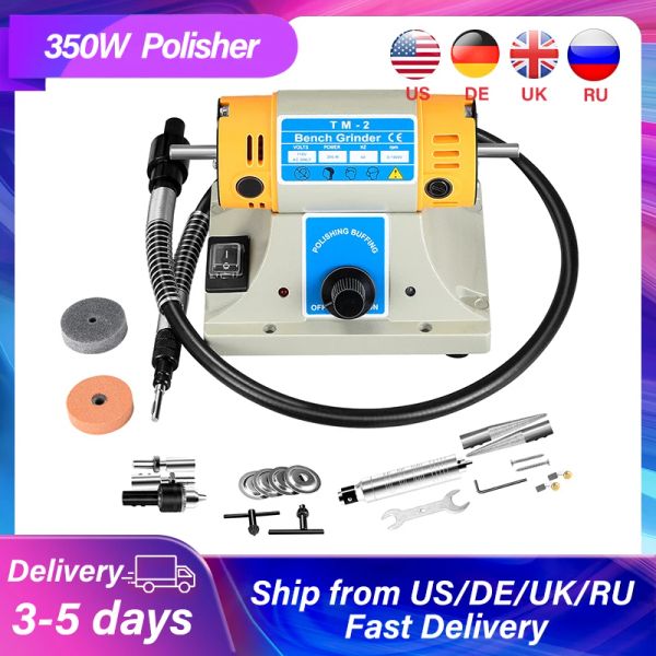 Outils Jewelry Rock Gem Polissing Buffer Hine Bench Lathe Polisser 350W Jewelry Rock Rock Grinder Moulin Hine