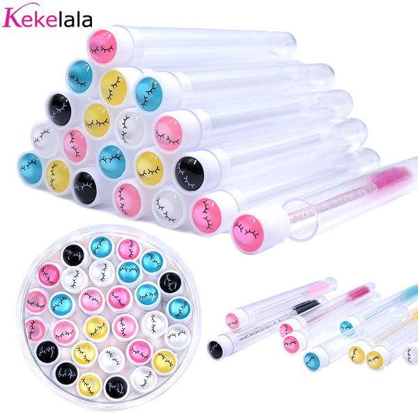 Outils Kekelala 20pcs coloré réutilisable pour cils mascara tube de baguette en vrac vide les brosses de cils à l'œil vide