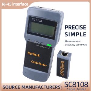 Tools Kelushi Portable Multifunction Wireless Network Tester SC8108 LCD Digitale PC Data Network CAT5 RJ45 LAN Telefoonkabeltestermeter