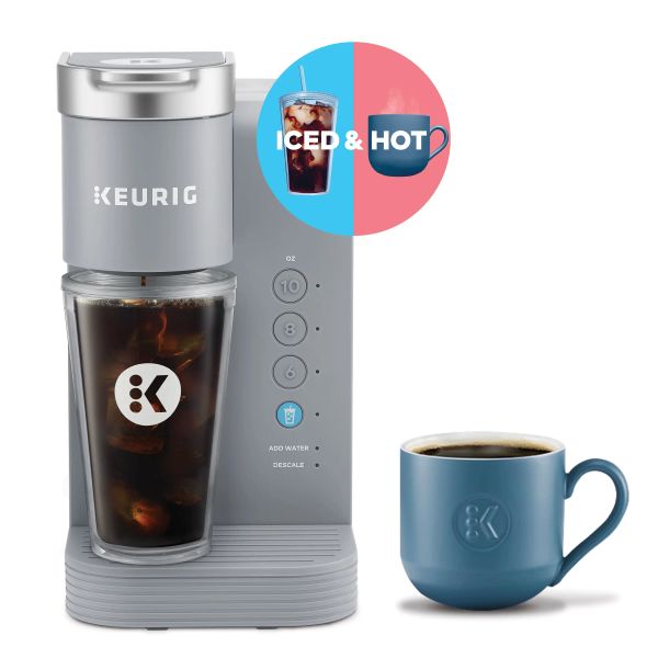 Herramientas KIced Essentials Cafetera de cápsulas KCup SingleServe gris helada y caliente.EE.UU.NUEVO