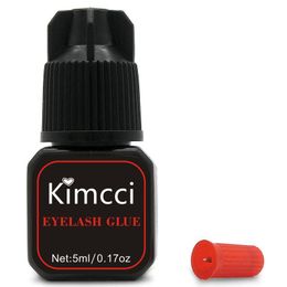 Outils Kimcci 5 ml Extension de cils collet 13 secondes Séchage rapide des cils de colle pro de la colle noire rétention d'adhésif noir 57 semaines
