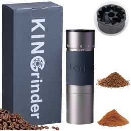 Gereedschap KINGrinder K 4 ijzergrijs handmatige handkoffiemolen 240 instelbare maalinstellingen voor Aeropress, French Press, Drip Coffee