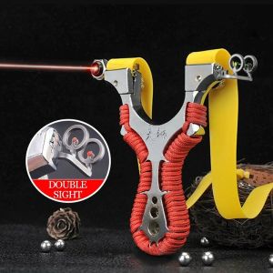 Outils Laser Alliage Slingshot Double vise à aplatir rapide catapulte extérieur compétitif High Power Hunting Slingshot Outdoor Tool