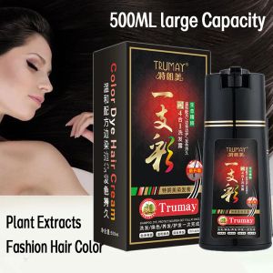 Gereedschap Langdurige Haarverf Shampoo Natuurlijke Geur Hydraterende Haarkleuring Haar Verven Met Kam Zwart Haar Kleur Kleurstof Crème