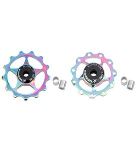 Outils Meroca 2 PCS MTB VTT VTT VILLE MULTICOLOR Jockey Wheel Bicycle arrière Détage Guide Poulleur en acier 13T 11T1T2126191