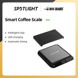 Gereedschap Mhw3bomber Smart Drip Espressoweegschaal met Auto Timer USB Opladen Keuken Elektronische Weegschaal Cafe Home Barista Accessoires