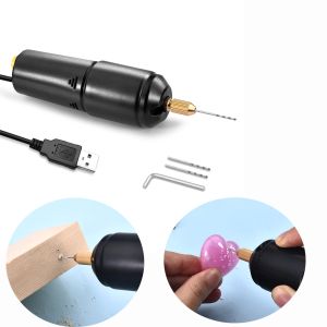 Herramientas Mini Taladro de perforación eléctrica para joyas de resina epoxi que fabrican herramientas de manualidades de madera de 5V enchufe USB para hacer joyas