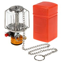 Outils Mini lampe à gaz Camping en plein air lanterne tente lampe torche lampe en verre suspendue Mini Camping Portable lumière à gaz équipement de Camping