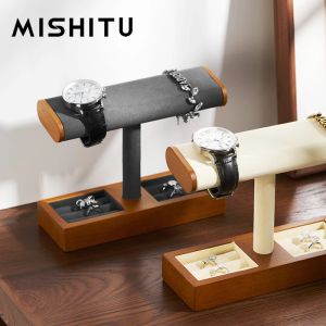Outils Mishitu Wood Watch Affiche stand tbar watch bijoux de rangement de rangement pour hommes