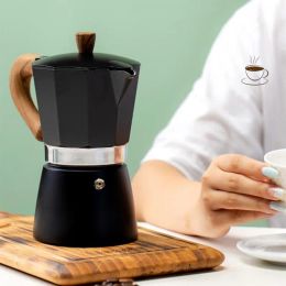 Gereedschap MokaPot Italiaanse thuiskoffiezetapparaat Handheld espressopot voor rijke brouwsels en aroma's Roestvrijstalen kookplaat Percolator met E