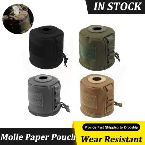 Gereedschap Molle Roll Paper opbergtas Tactische militaire weefsel behuizing Toilet Roll Papieropslaghouder Draagbare weefsel Cover Organizer