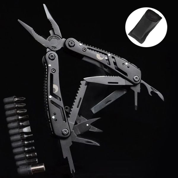 Herramientas alicates de cuchillo de bolsillo de acero inoxidable multifunción alicates plegables multitool mini pliegue portátil herramientas de reparación de múltiples usos al aire libre