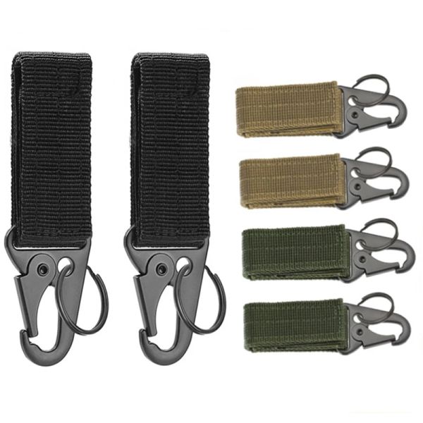 Ceinture de sangle en Nylon suspendue tactique multifonction, Triangle, outil d'escalade en plein air, accessoire de camping, mousqueton, porte-clés