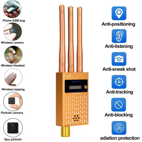 Outils Multifonction Multifiset Wireless RF Signal Detector Bug GSM GPS Signal Lens RF Tracker Detect Finder Radio Scanner Anti Candid Camera