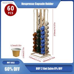 Outils Porte-capsules Nespresso, accessoires pour café expresso, peut stocker 40/60 pièces de distributeur organisateur de Capsules Nespresso Vertuo