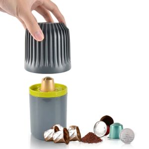 Gereedschap Nieuwe ABS Plastic koffie Recycler Tool Nespresso Aluminium Capsules Recycler Coffee Mlepps Box Capsule Recycling