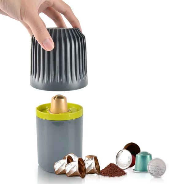 Outils NOUVEAU ABS Recycleur de café en plastique Nespresso Capsules en aluminium Recycler Coffee Grinds Box Capsule Recycling