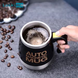 Gereedschap Nieuwe Automatische Zelfroerende Magnetische Mok 304 Roestvrij Staal Koffie Melk Mengbeker Creatieve Blender Smart Mixer Thermische Kopjes
