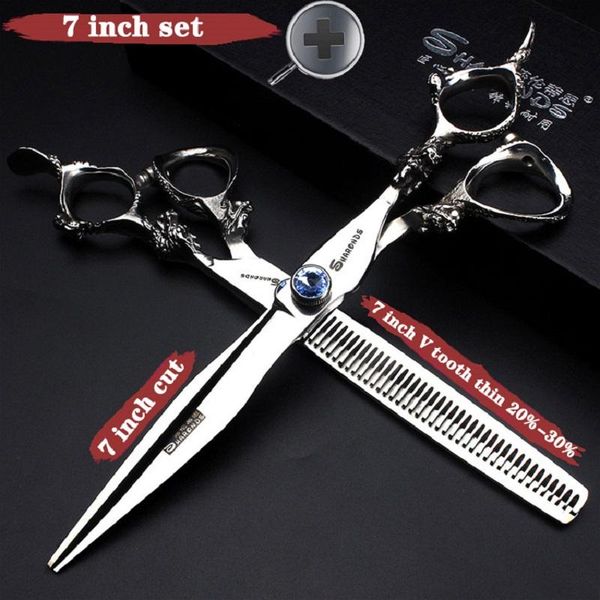 Outils Nouveau Dragon coupe ciseaux de coiffure 7 pouces salon de coiffure ciseaux de coiffure coupe plate coiffeur spécial ciseaux de coupe de cheveux