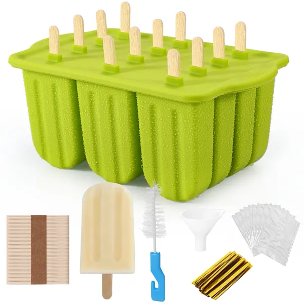 Outils Nouveaux outils de crème glacée à la vente chaude avec des bâtons en bois moules à popsicle en silicone minimi silicone glacier moule à popsicle