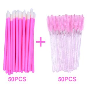 Outils les plus récents outils de beauté Set Gloss Coton Taques de coton APlicators pour les cils peignes à paupières Brosse Crystal Micro Mascara Patriages