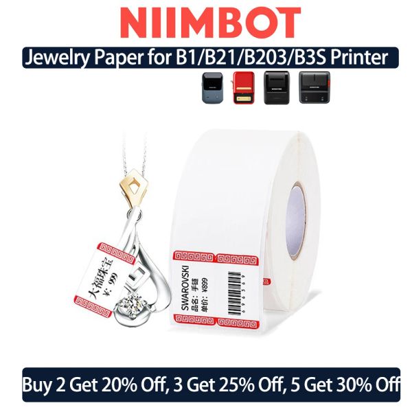 Outils Niimbot B1 / B21 / B203 / B3S Étiquette Machine Impression de papier bijoux de papier bijoux en papier bijoux en argent