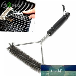 Outils brosse de gril de Barbecue antiadhésive poils en fil d'acier inoxydable brosses de nettoyage avec poignée cuisson Durable BBQ vente