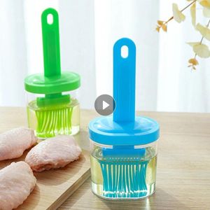 Outils brosse à huile, bouteille en Silicone résistante aux hautes températures, Barbecue Portable pour la cuisine, outil de cuisson BBQ