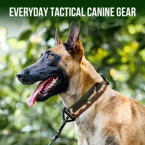 Gereedschap Onetigris Jungle Dog Collar Camouflage Waterdichte PVC -hondenkraag met metalen clips en Jungle Canine Walking Lead Dog -leiband