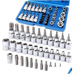 Tools Other Hand Tools 34 Pieces Torx Bit Socket And E Star Set 1 4 3 8 2 Drive Male Female Security Bits Handheld Tool Drop Delivery Ho