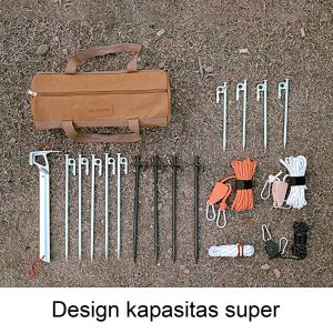 Gereedschap Outdoor Camping Multifunctionele Grondspijkers Opbergtas Draagbare Hamer Staak Windtouw Peg Houder Tas Tent Accessoire Organizer