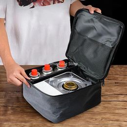 Outils Batterie de cuisine en plein air Pot Camping Mini poêle sac de rangement portable pochette de cuisinière à gaz Oxford sac de transport de cuisinière à gaz sac à dos de randonnée